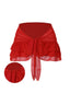 Cache maillot à Jupe en mousseline de soie rouge des années 1960