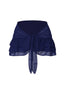 Cache maillot à Jupe en mousseline de soie bleue des années 1960
