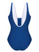 Maillot de bain une pièce bleu à bretelles des années 1930