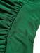 Maillot de bain bandeau plissé vert foncé des années 1970