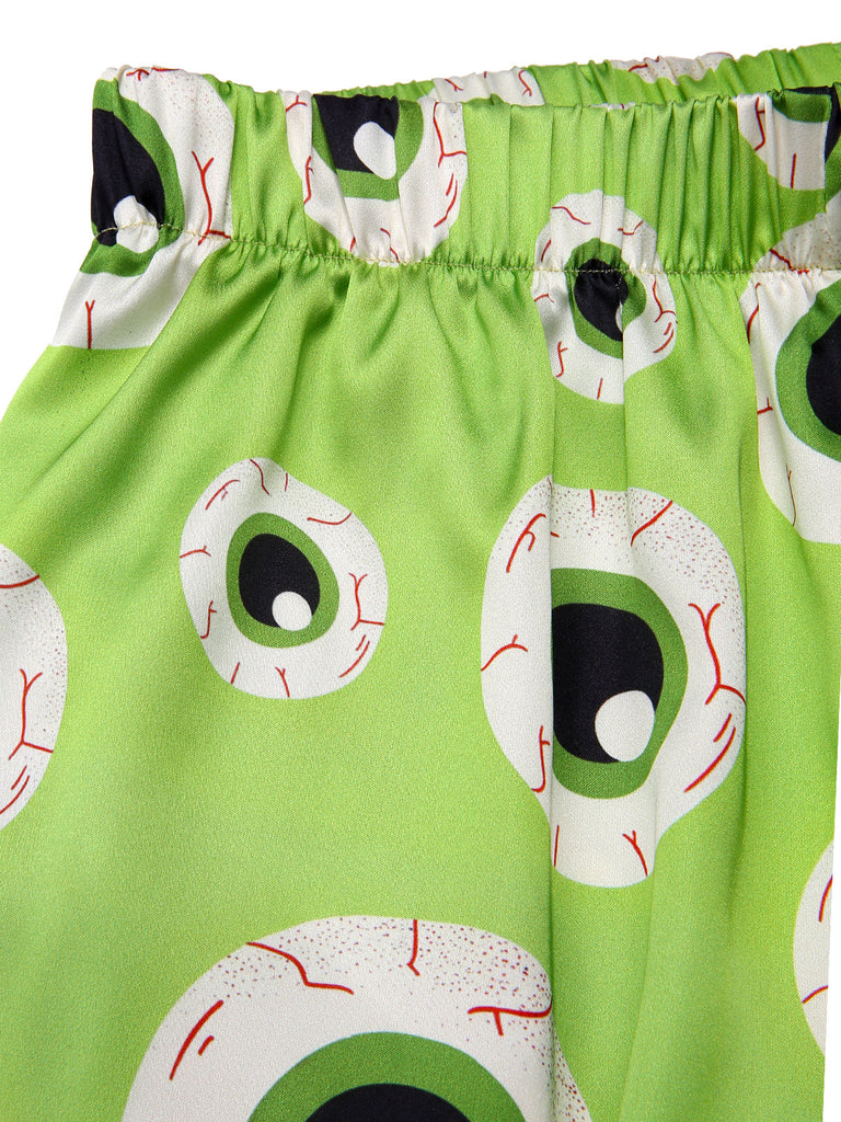 [Prévente] Ensemble pyjama vert à revers pour Halloween des années 1970