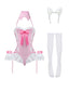 5PCS Body lingerie Bunny Girl entrejambe ouverte années 1980