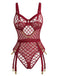 Lingerie en résille transparente à bretelles et chaînes années 1970