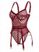 Lingerie en résille transparente à bretelles et chaînes années 1970