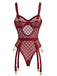 Lingerie en résille transparente à bretelles et chaînes années 1970