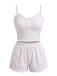 Ensemble Pyjama Bretelles Fines Boutonné années 50