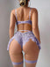 Nuisette dentelle motifs floraux attaches porte-jarretelles années 1960