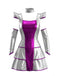 Robe Trapèze Dos Nu à Rayures Color Block avec Ceinture années '60 2