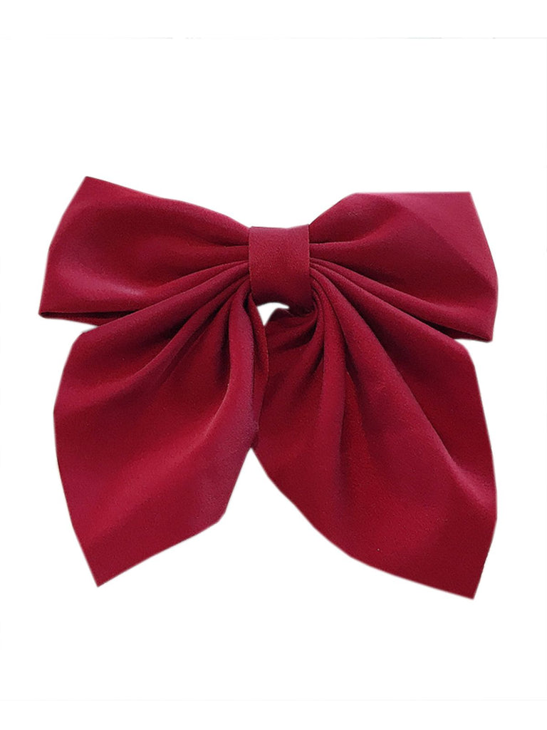 Épingle à Cheveux Vintage Avec Papillon Nœud Couleur Unie 2