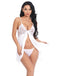 Ensemble de lingerie nuisette en dentelle et satin années 1980