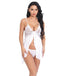 Ensemble de lingerie nuisette en dentelle et satin années 1980