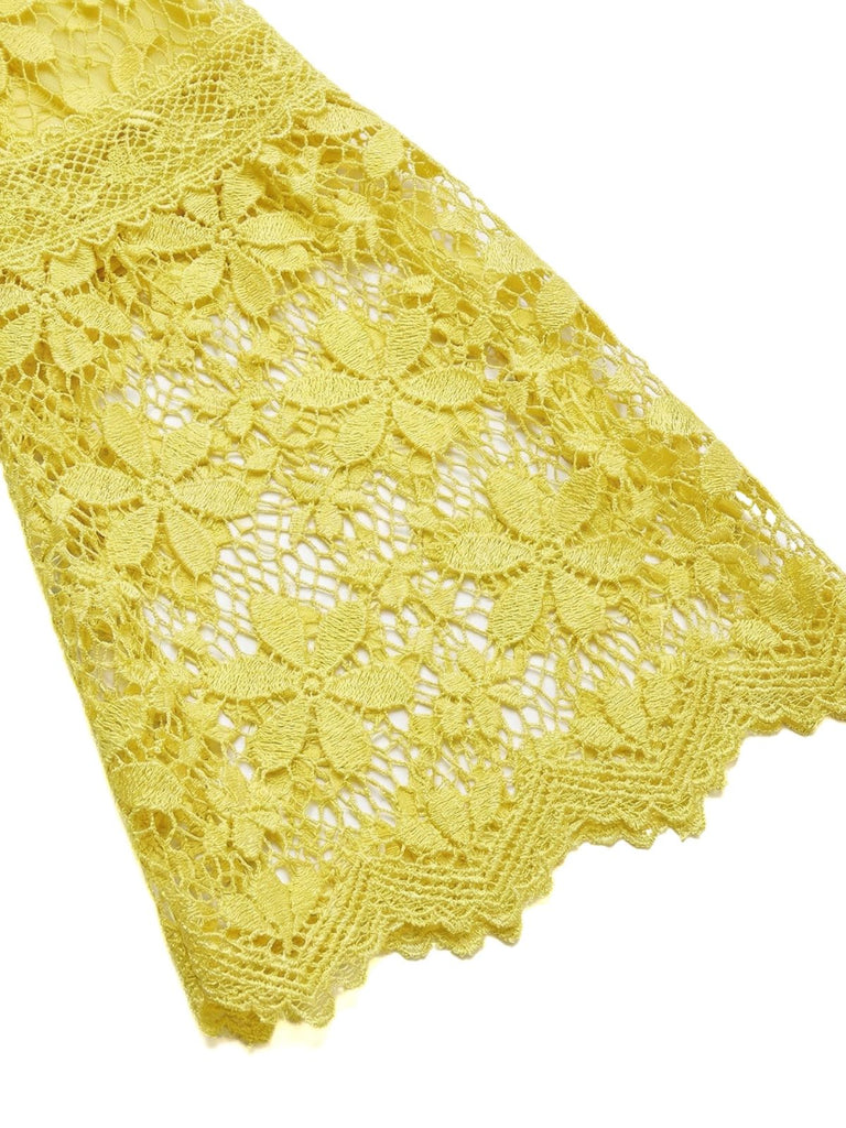 Robe Longue Évasée en Dentelle Dos Nu Unie années '30 8