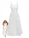 Chemise de Nuit Maxi en Satin Dentelle Strass Fendue Blanc Années 50