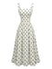 Robe Trapèze à Carreaux Col Claudine avec Ceinture années '50 2