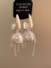 White Copper Pearl Tassel Drop Earrings - vintage fashion, retro style, pure white