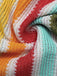 Bohème Rayée Tricot Dos Ouvert Moulante Robe Multicolore Années 1970 7