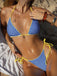Ensemble Bikini Réversible Bicolore Jaune Années 80