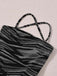 Zebra Print Halter Backless Jumpsuit