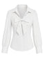 [Prévente] Blouse blanche manches lanternes et nœud au col années 1940