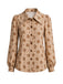 [Prévente] Blouse Multicolore à Imprimé Floral, Manches Longues et Boutonnage Devant Années 1970 - 2