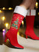 Bottes en suédine à talons hauts et sapins de Noël brodés - 13