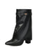 Bottes Vintage Mi-Mollet en Suédine à Talon Carré - 6