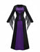 Ensemble de robe de sorcière gothique à lacets des années 1970