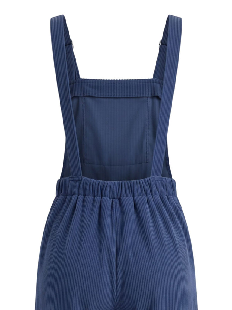 Combinaison bleu foncé en velours côtelé à jambes droites Années 1940 - 4