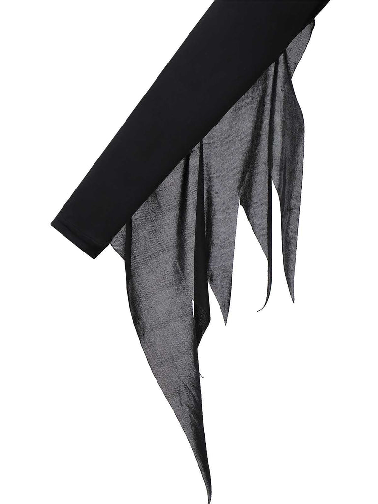 Ensemble de robe de sorcière gothique à lacets des années 1970