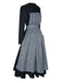 Robe noire à rayures Maria La Mélodie du bonheur des années 1950