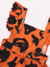 Robe à volants fantôme citrouille d'Halloween des années 1950