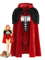 Ensemble composé d’un body velours rouge et d’une cape capuche années 1940