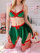Ensemble Pyjama de Noël Vert à Caraco Style Elfe Années 1960 - 10