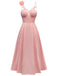 Robe nuisette ajourée à fleurs 3D unie années 1930