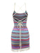 Robe bohème à bretelles spaghetti et ourlet à cordon de serrage des années 1970