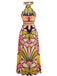 Robe dos nu à fleurs style bohème avec ceinture des années 1970