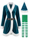 Mini Robe de Noël en Velours à Bordure Duveteuse Années 1960 - 1