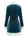 Mini Robe de Noël en Velours à Bordure Duveteuse Années 1960 - 3