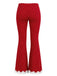[Prévente] Pantalon détente rouge évasé à pois et bordure en dentelle Années 1960 - 3