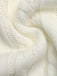 Pull Polo Blanc en Maille Torsadée à Nœuds Brodés Années 1950 - 7