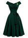 [Prévente] Robe de Noël à Épaules Dénudées et Broche Sapin Années 1950 - 2