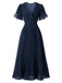 Robe de Soirée Longue Plissée à Manches à Volants Étagés Années 1970 - 4