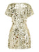 Robe disco scintillante à sequins et col rond Années 1960 - 8