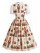 [Prévente] Robe Évasée à Imprimé Casse-Noisette de Noël et Col Festonné Années 1950 - 3