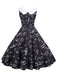 Robe Sans Manches à Col Claudine et Motif Notes de Musique Années 1950 - 7