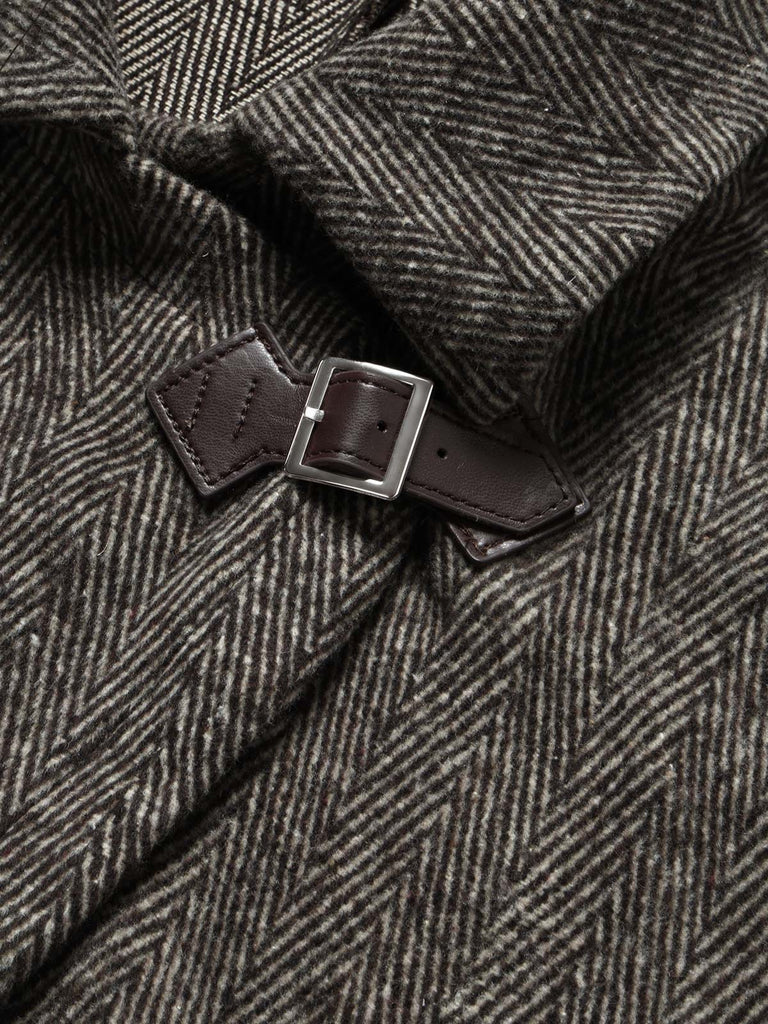 [Prévente] Veste Marron en Maille Effet Laine à Revers et Ourlet Frangé Années 1970 - 6