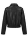 Veste Moto Courte en Similicuir à Col et Ourlet Élastiqué Années 1950 - 3