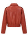 Veste Moto Courte en Similicuir à Col et Ourlet Élastiqué Années 1950 - 5