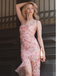 Robe sirène en maille de soie rose des années 1930