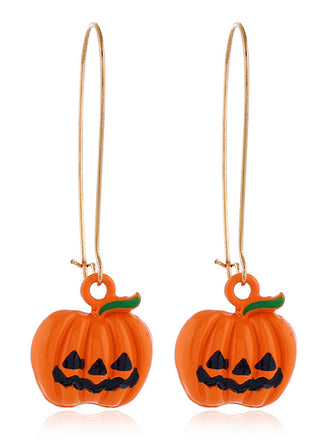 Boucles d'Oreilles Pendant Citrouille Toussaint Halloween
